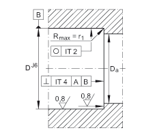 推力角接觸球軸承 ZKLN2052-2RS-2AP, 配對，雙向，兩側唇密封