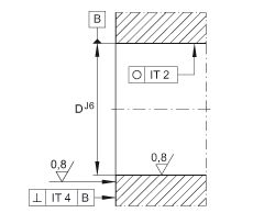 角接觸球軸承單元 ZKLFA0850-2RS, 雙向，螺釘安裝，兩側(cè)唇密封，帶平端的法蘭