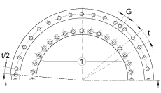 轉(zhuǎn)臺(tái)軸承 RTC120, 雙列，用于絲杠安裝