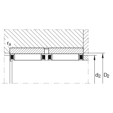 滾針軸承 RNAO50X65X40-ZW-ASR1, 無擋邊，雙列