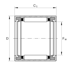 開(kāi)式?jīng)_壓外圈滾針軸承 SCE2424-PP, 雙側(cè)唇密封，根據(jù) ABMA 18.2 - 1982，英制