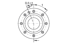 推力角接觸球軸承 ZKLF100200-2Z, 雙向，螺釘安裝，兩側(cè)間隙密封