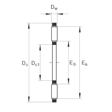 推力滾針和保持架組件 AXK6590, 單向，根據(jù) DIN 5405-2 標準