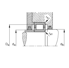 圓柱滾子軸承 NU1016-M1, 根據(jù) DIN 5412-1 標(biāo)準(zhǔn)的主要尺寸, 非定位軸承, 可分離, 帶保持架