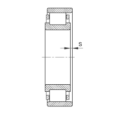 圓柱滾子軸承 N334-E-M1, 根據(jù) DIN 5412-1 標(biāo)準(zhǔn)的主要尺寸, 非定位軸承, 可分離, 帶保持架