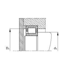 圓柱滾子軸承 NJ230-E-M1, 根據(jù) DIN 5412-1 標(biāo)準(zhǔn)的主要尺寸, 半定位軸承, 可分離, 帶保持架