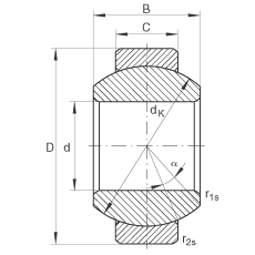 關節(jié)軸承 GE10-FO, 根據 DIN ISO 12 240-1 標準，需維護