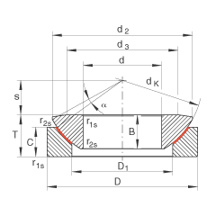 推力關(guān)節(jié)軸承 GE30-AW, 根據(jù) DIN ISO 12 240-3 標(biāo)準(zhǔn)，免維護(hù)