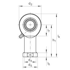 桿端軸承 GIR40-DO-2RS, 根據(jù) DIN ISO 12 240-4 標(biāo)準(zhǔn)，帶右旋內(nèi)螺紋，需維護(hù)，兩側(cè)唇密封