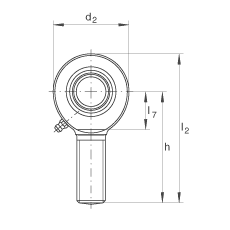 桿端軸承 GAR8-DO, 根據(jù) DIN ISO 12 240-4 標準，帶右旋外螺紋，需維護