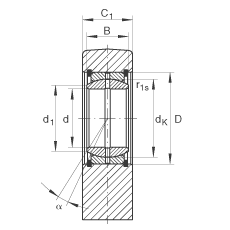 液壓桿端軸承 GF50-DO, 根據(jù) DIN ISO 12 240-4 標(biāo)準(zhǔn)，帶焊接面，需維護(hù)