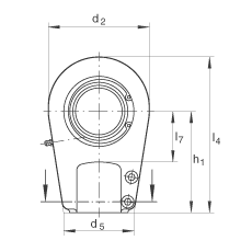 液壓桿端軸承 GIHRK120-DO, 根據(jù) DIN ISO 12 240-4 標準，帶右旋螺紋夾緊裝置，需維護