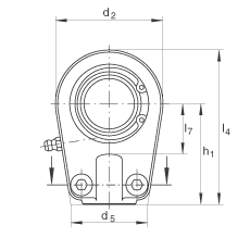 液壓桿端軸承 GIHRK20-DO, 根據(jù) DIN ISO 12 240-4 標(biāo)準(zhǔn)，帶右旋螺紋夾緊裝置，需維護(hù)