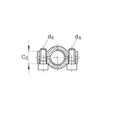 液壓桿端軸承 GIHNRK32-LO, 根據(jù) DIN ISO 12 240-4 標(biāo)準(zhǔn)，帶右旋螺紋夾緊裝置，需維護(hù)