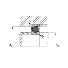 主軸軸承 HCB7021-E-T-P4S, 調(diào)節(jié)，成對或單元安裝，接觸角 α = 25°，陶瓷球，限制公差