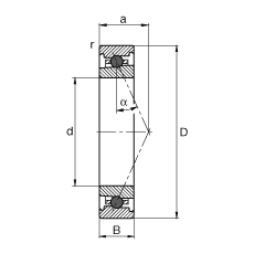 主軸軸承 HC7016-E-T-P4S, 調(diào)節(jié)，成對(duì)或單元安裝，接觸角 α = 25°，陶瓷球，限制公差