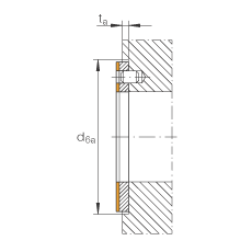 推力墊圈 EGW26-E40, 推力墊圈，免維護，帶鋼襯