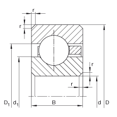 薄截面軸承 CSCA045, 深溝球軸承，類型C，運行溫度 -54°C 到 +120°C