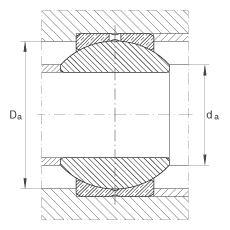 關(guān)節(jié)軸承 GE30-PB, 根據(jù) DIN ISO 12 240-1 標準，尺寸系列 K，需維護