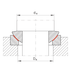 推力關(guān)節(jié)軸承 GE50-AW, 根據(jù) DIN ISO 12 240-3 標(biāo)準(zhǔn)，免維護(hù)