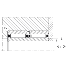 滾針軸承 NAO30X45X26-ZW-ASR1, 無擋邊，雙列