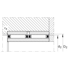 滾針軸承 NAO30X45X26-ZW-ASR1, 無擋邊，雙列