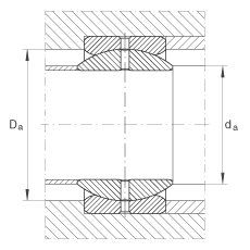 關(guān)節(jié)軸承 GE57-ZO, 根據(jù) DIN ISO 12 240-1 標(biāo)準(zhǔn)，英制尺寸，需維護(hù)